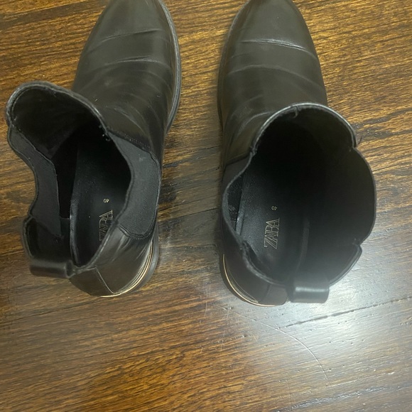 Zara size 10 black military boots, worn - Picture 5 of 10